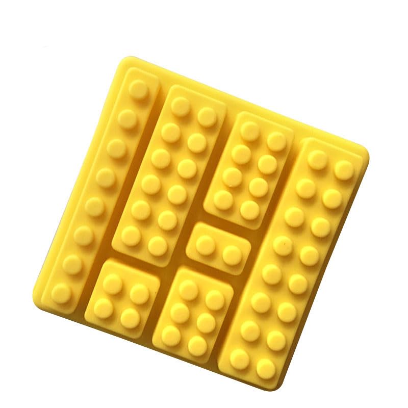 2 Pack, Cute Building Block Shaped Silicone Chocolate Candy Cake Mold - color: 2 Pack Building Block