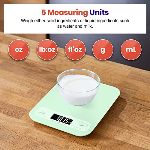 Etekcity Food Kitchen Scale, Digital Grams and Ounces, Large - color: Green