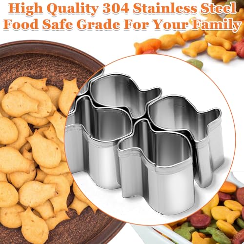 2Pcs Goldfish Cracker Cutters, 18/8 Stainless Steel Food-Grade for Baking