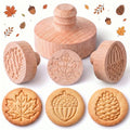 3 Set Fall Cookie Stamps, 2.5" Springerle Molds for Baking - style: Fall