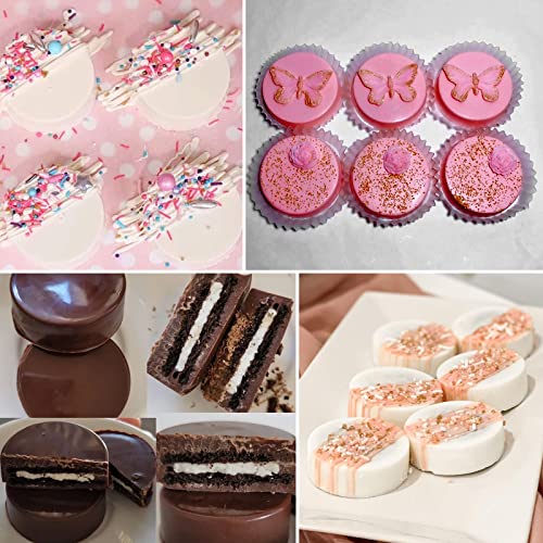 Sakolla 2 Pack Round Chocolate Cookie Molds, 12 Cavity 2.1" Cylinder Silicone Mold for Chocolate Cookie, Cake, Candy, Pudding, Mini Soap (Brown) - color: Brown