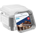 8x8 Aluminum Foil Pans with Clear Lids 20 Pack - Cake Baking Pans