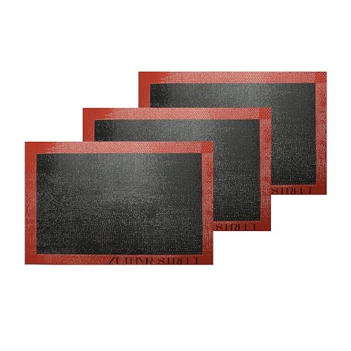 Perforated Silicone Baking Mats - Eclair Mat, 3/4 Sheet 13x19in, Pack of 3 - size: Three Quarter Sheet Size- 19" x 13" (Pack of 3)