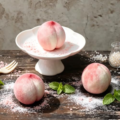 Peach Silicone Mold for Fruit-Shaped Desserts, 4.53 x 3.58 in - color: White(large peach)