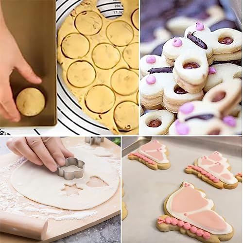 5Pcs Butterfly Cookie Cutter Set, Food Grade Stainless Steel Shapes - color: Butterfly