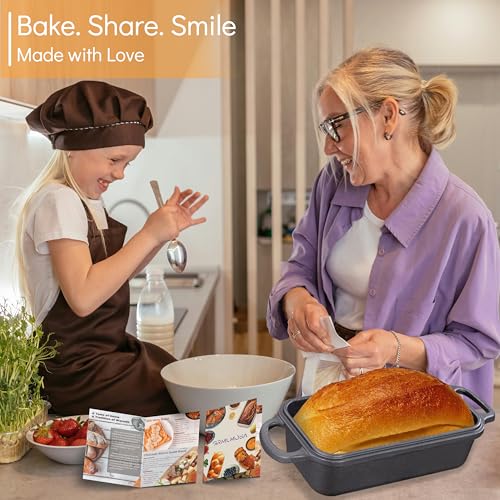 GRMImosa Cast Iron Loaf Pan with Lid, 9x5 Inch Sourdough Baking Pan - size: 9x5 Inch