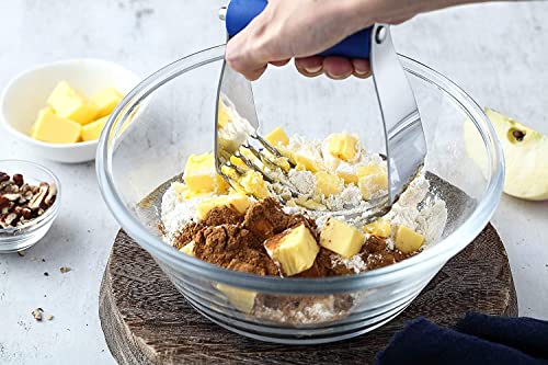 Spring Chef Medium Dough Blender Hand Tool, Durable Pastry Cutter, Sapphire - color: Sapphire, size: 3" Medium