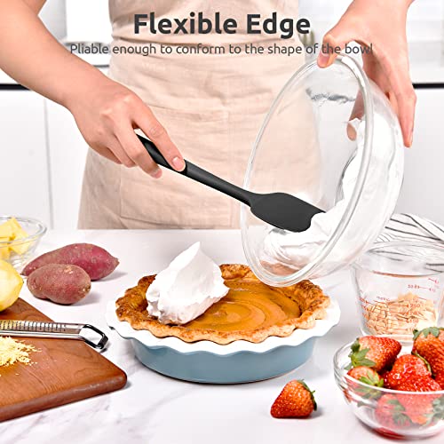 U-Taste Silicone Spoon Spatula, 600°F High Temp Spoonula, 11.38", Black - color: Black, size: 11.38 in (spoon spatula)
