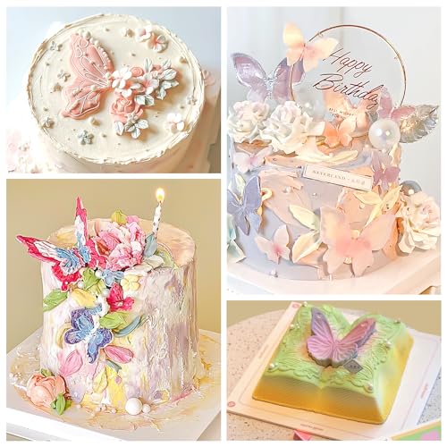 KALAIEN 2pcs Butterfly Sugarcraft Cookie Cutters