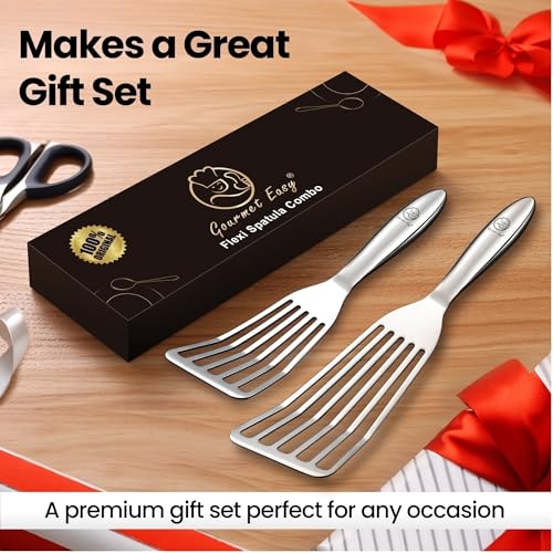 Gourmet Easy Fish Spatula Set, Ultra-Thin Edge for Easy Turning & Flipping - color: Original
