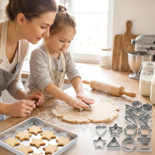 30pcs Cookie Cutters Variety Pack, Metal Clay Cutters Shapes