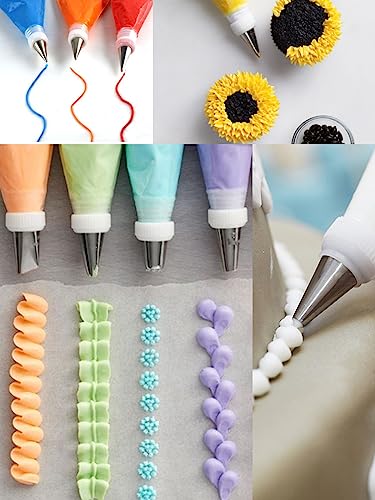 Standard Couplers for Piping Bags, 12 Pcs Icing Tip Couplers - color: S