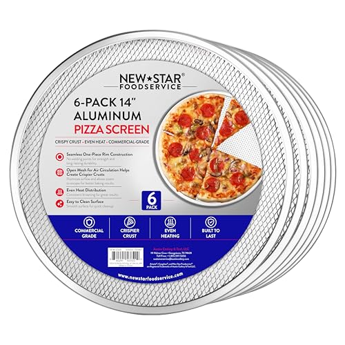 New Star Foodservice Aluminum Pizza Baking Screen, 14 Inch - size: 14-Inch