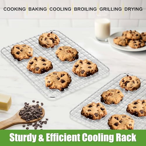 Homikit 8.7"x6.3" Stainless Steel Mini Cooling Rack Set Fit 9x7 Sheet Pan - size: 8.7" x 6.3"