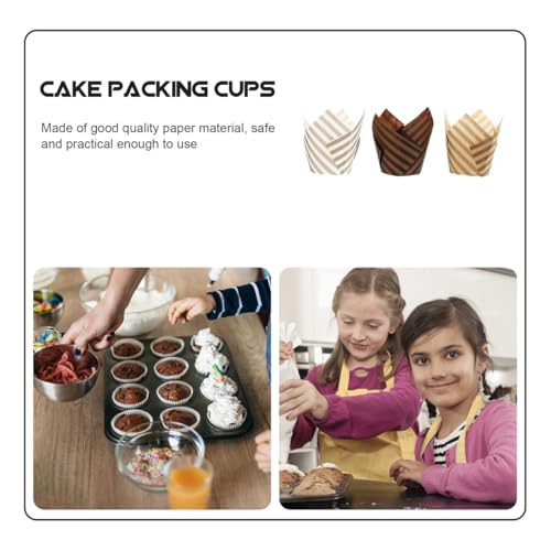 PRETYZOOM 300 pcs Tulip Muffin Liners Paper Baking Cups