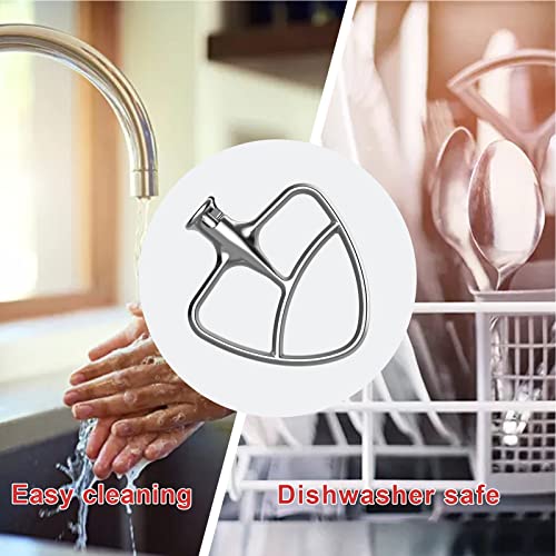 Stainless Steel Beaters for KitchenAid 4.5/5 Quart Tilt-Head Mixers - color: Silver - 4.5-5 Qt