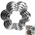 Flower Cookie Cutter Set Pack of 5 Stainless Steel Sandwich Cutter - style: C-Flower