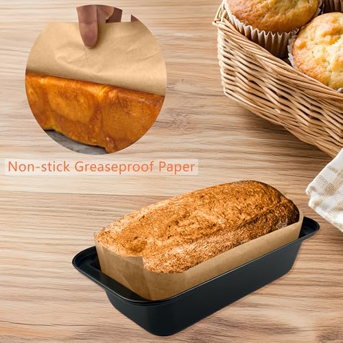 100 Pcs 9x5 in Loaf Pan Liners for Baking Bread Pan Parchment Paper - size: 14.92*5 inch