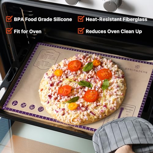 DANIA & DEAN 36"x24" Extra Thick Silicone Baking Mat for Pastry and Bread - color: Purple, size: 36"L x 24"W