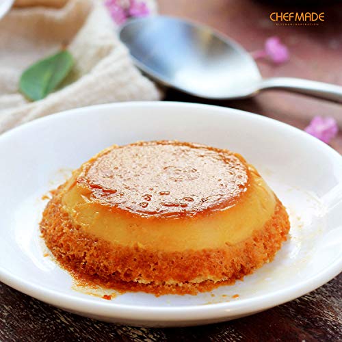 CHEFMADE Mini Pudding Pan Set, 3-Inch 4Pcs Non-Stick Egg Tart Mold Round Mini Cake and Loaf Bakeware for Oven and Instant Pot Baking (Champagne Gold) - size: 07 - 3" Mini Pie 4Pcs