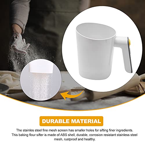 Electric Flour Sifter for Baking, Battery Operated Handheld Flour Sieve
