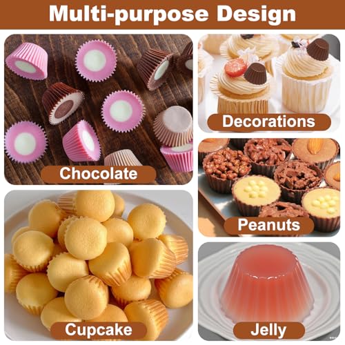 Peanut Butter Cup Molds, 30-Cavity Bite-Size Silicone Candy Mold - color: Bite-Size 30 Cavity Peanut Butter Cup Mold