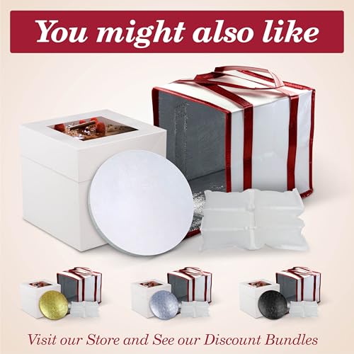 Cakebon Cake Boards 14" White Round Cake Drums 1/2" Thick SmoothEdge 1Pack - color: White (Smooth Edge), size: 14 Inch