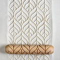 MKM Pottery Tools Wood Big Hand Rollers for Clay (BHR-70 Art Nouveau Pattern) - color: BHR-70 Art Nouveau Pattern