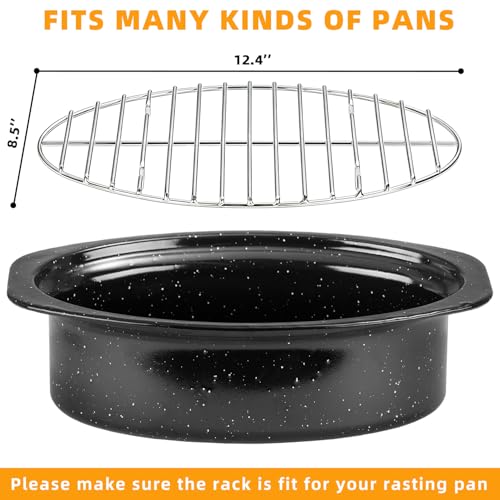 12.4" Oval Stainless Steel Roasting Rack/Cooling Rack