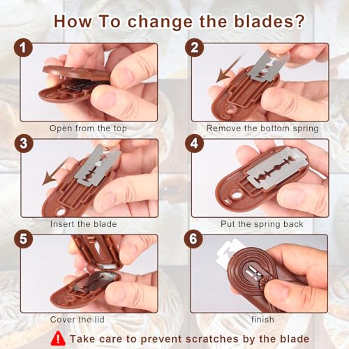 Bread Lame Dough Scoring Knife, Bread Scoring Tool,Upgraded Retractable & Magnetic Design, Anti-Slip Handle Professional Sourdough Tool for Homemade Sourdough Bread with 5 Blades