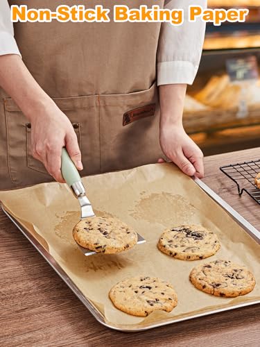 SMARTAKE 200 Pcs Parchment Paper Baking Sheets, 13x18 Inches, Non-Stick - size: 13" x 18"
