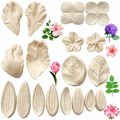 6set Gum Paste Flower Silicone Mold Sugar Flower Embossing Molds
