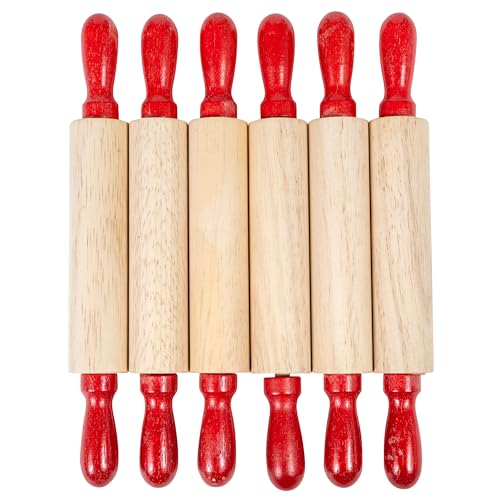 READY 2 LEARN Mini Wooden Rolling Pins, Set of 6