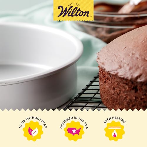 Wilton Performance Pans Aluminum Round Cake Pan, 8 x 2 in., Pack of 2 - size: 8 x 2 in. (Pack of 2)