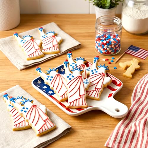 4th of July Cookie Cutters 8Pcs Large Size for Celebration - style: 4th of July