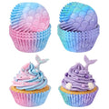 Mermaid Cupcake Liners 200 Pack 2 Styles Gradient Baking Cups - style: Style C