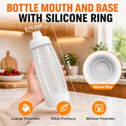 2 Pack Pancake Batter Dispenser Bottle Kit (2 Pack-White) - color: 2 Pack-White