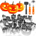 Pumpkin Carving Kit 22Pcs Stencils Tools Set Halloween Decoration - style: Pumpkin Carving Set