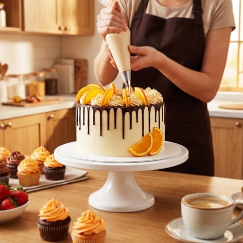 HORLIMER 50 Pack Cake Boards 12 Inch Round, Food-Grade Circle Cardboard Cake Drums Base, White Cake Plates for Birthday, Party, Wedding Display - size: 12 in