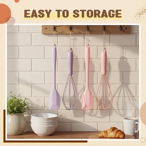 20 Pcs Silicone Cooking Utensils 8.34 Inch Spatula Silicone 6 Inch Whisks