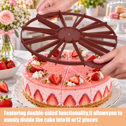 Cake Cutter Cake Slice, 10/12 Slice Red Cake Portion Marker - size: 10/12 Red