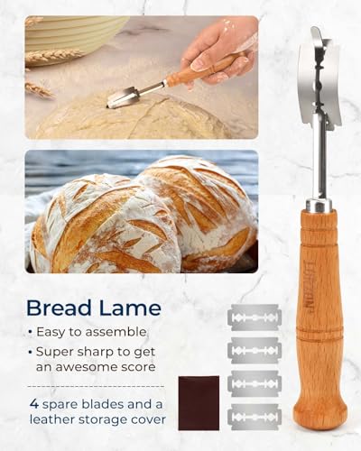 Banneton Proofing Basket Set, Sourdough Bread Baking Supplies (Plastic) - color: Standard