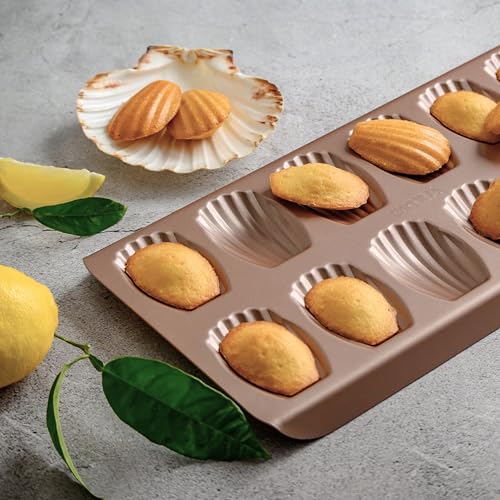 HAPPIELS 12 Well Madeleine Pan 2-Pack Nonstick, PFOA & BPA Free - style: Madeleine Pan 2-Pack