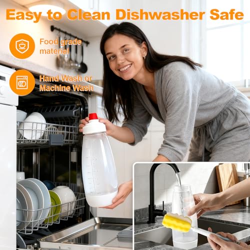 Pancake Batter Dispenser Bottle Kit (White) - color: White