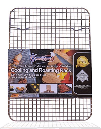 Kitchenatics Small Cooling Rack 8.5 x 12 In - Quarter Sheet Wire Rack - size: 8.5" x 12" Quarter Sheet (SMALL) - 1 PC