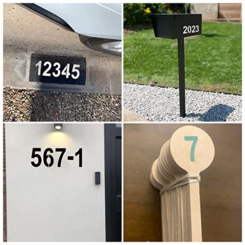 5 Inch Large Number Stencils for Painting - 11 Pack Number Stencil Templates for Curb Address, Cakes, Cookies, Mailboxes and Crafts, Reusable House Numbers Stencils for Wood Signs & Cement Wall Art - size: 5 Inch