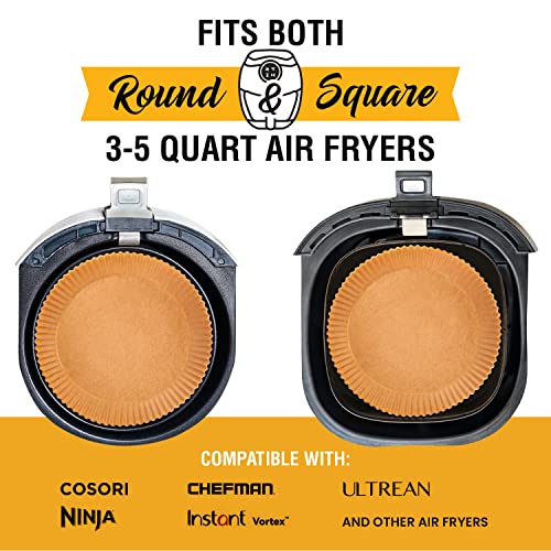 Small Round Air Fryer Liners 6.3", 125 Pcs Disposable for 2-4 qt Basket - color: 6.3" Round