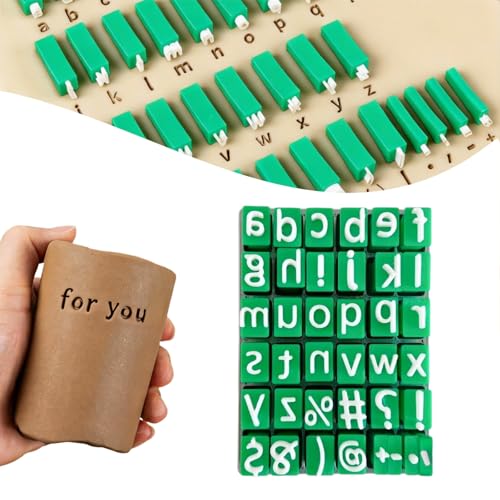 Alphabet Stamps Set for Clay Pottery, Polymer Clay Stamps, Lowercase and Alphabet Symbols Small Press Fondant Embosser DIY Cookie Stamps - color: Lowercase Alphabet & Symbols