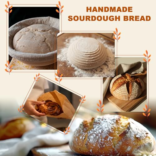 Sourdough Starter Kit with Sourdough Jar & Baking Supplies for Beginner - color: Orange