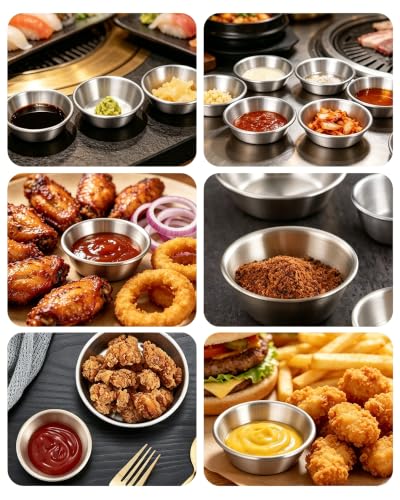 Dipping Bowls, Silver, 3.15 Inch, 10 Pack - color: Silver